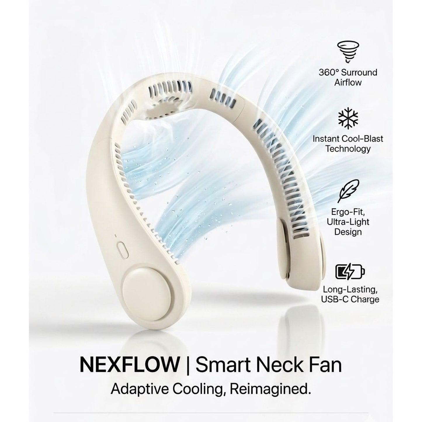 ᵁᵀNeckfan Ultra – 360° Hands-Free Cooling